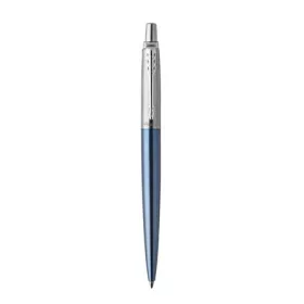  Golyóstoll, 0,7 mm, ezüst színű klip, Waterloo kék tolltest, PARKER Royal Jotter, kék (ICPJWB)