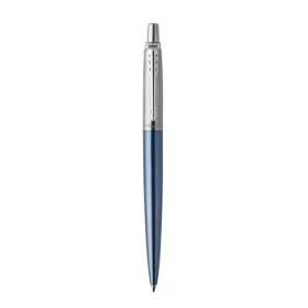   Golyóstoll, 0,7 mm, ezüst színű klip, Waterloo kék tolltest, PARKER Royal Jotter, kék (ICPJWB)