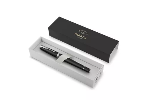 Töltőtoll, ezüst színű klip, matt fekete színű tolltest, PARKER Royal Urban Twist (ICPUT01)