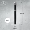 Töltőtoll, ezüst színű klip, matt fekete színű tolltest, PARKER Royal Urban Twist (ICPUT01)
