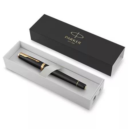 Töltőtoll, arany színű klip, matt fekete színű tolltest, PARKER Royal Urban Twist (ICPUT02)