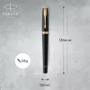 Töltőtoll, arany színű klip, matt fekete színű tolltest, PARKER Royal Urban Twist (ICPUT02)