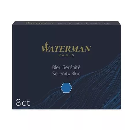 Töltőtoll patron, WATERMAN, kék (ICWTPK)