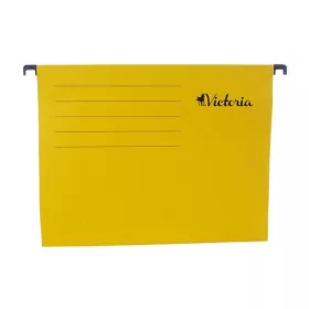 Függőmappa, karton, A4, VICTORIA OFFICE, sárga (IDFS)