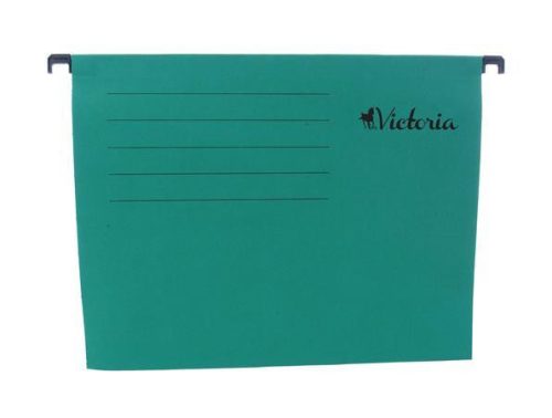 Függőmappa, karton, A4, VICTORIA OFFICE, zöld (IDFZ)