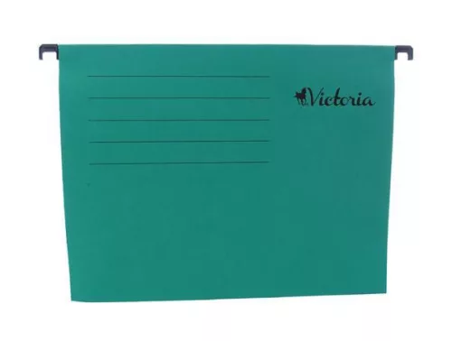 Függőmappa, karton, A4, VICTORIA OFFICE, zöld (IDFZ)