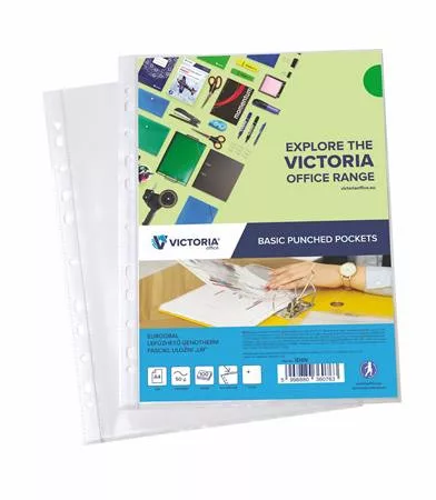 Genotherm, lefűzhető, A4, 50 mikron, víztiszta, VICTORIA OFFICE (IDGV)