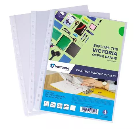 Genotherm, lefűzhető, A4, 145 mikron, víztiszta, VICTORIA OFFICE (IDGV145)