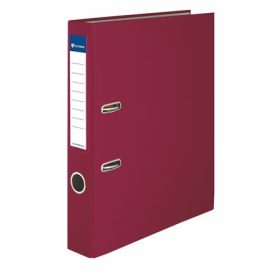   Iratrendező, 50 mm, A4, PP/karton, élvédő sínnel, VICTORIA OFFICE, Basic, bordó (IDI50BO)