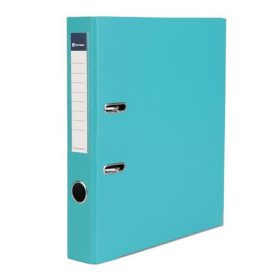   Iratrendező, 50 mm, A4, PP/karton, élvédő sínnel, VICTORIA OFFICE, Basic, türkiz (IDI50T)