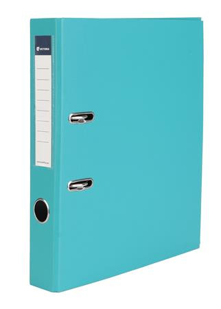 Iratrendező, 50 mm, A4, PP/karton, VICTORIA OFFICE, Basic, türkiz (IDI50TN)