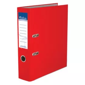   Iratrendező, 75 mm, A4, PP/karton, élvédő sínnel, VICTORIA OFFICE, Basic, piros (IDI75P)