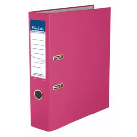   Iratrendező, 75 mm, A4, PP/karton, VICTORIA OFFICE, Basic, rózsaszín (IDI75RN)