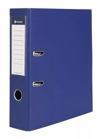 Iratrendező, 75 mm, A4, PP/karton, VICTORIA OFFICE, Basic, tengerészkék (IDI75TKN)