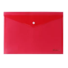   Irattartó tasak, A4, PP, patentos, VICTORIA OFFICE, piros (IDITA4P)