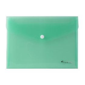   Irattartó tasak, A5, PP, patentos, VICTORIA OFFICE, zöld (IDITA5Z)