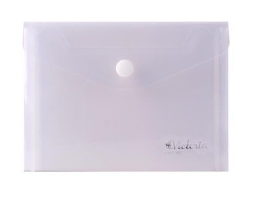 Irattartó tasak, A6, PP, patentos, VICTORIA OFFICE, áttetsző (IDITA6A)