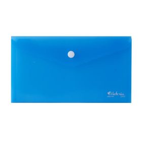   Irattartó tasak, DL, PP, patentos, VICTORIA OFFICE, kék (IDITDLK)