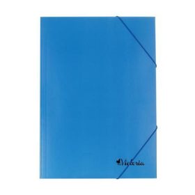 Gumis mappa, karton, A4, VICTORIA OFFICE, kék (IDPG04)