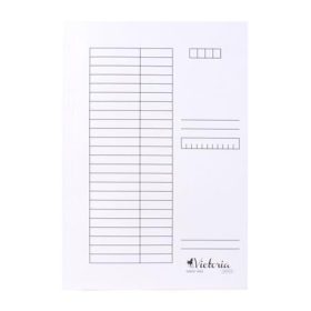   Pólyás dosszié, karton, A4, VICTORIA OFFICE, fehér (IDPI01)