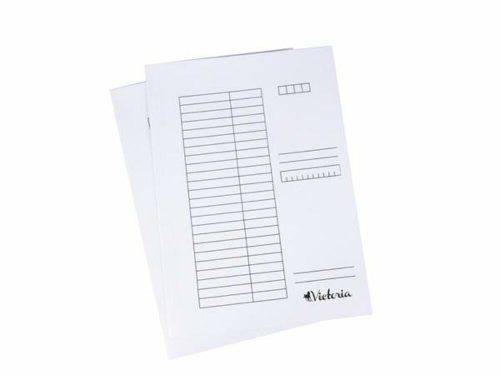 Pólyás dosszié, karton, A4, VICTORIA OFFICE, fehér (IDPI01)