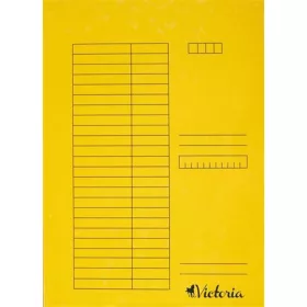   Pólyás dosszié, karton, A4, VICTORIA OFFICE, sárga (IDPI02)