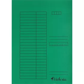   Pólyás dosszié, karton, A4, VICTORIA OFFICE, zöld (IDPI03)