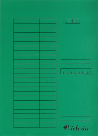 Pólyás dosszié, karton, A4, VICTORIA OFFICE, zöld (IDPI03)