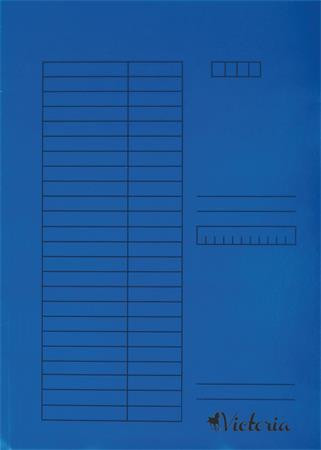 Pólyás dosszié, karton, A4, VICTORIA OFFICE, kék (IDPI04)