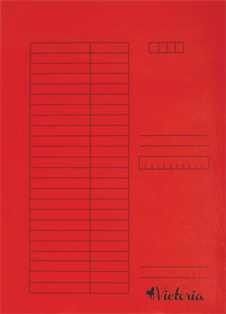 Pólyás dosszié, karton, A4, VICTORIA OFFICE, piros (IDPI05)