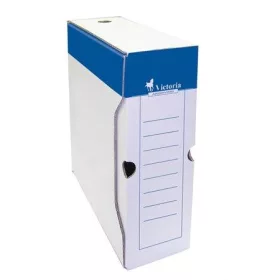   Archiválódoboz, A4, 100 mm, karton, VICTORIA OFFICE, kék-fehér (IDVAD10)