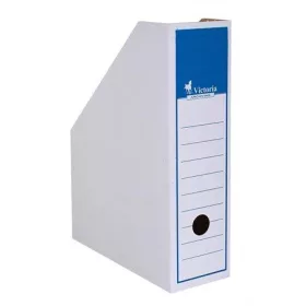   Iratpapucs, karton, 80 mm, VICTORIA OFFICE, kék-fehér (IDVAP)