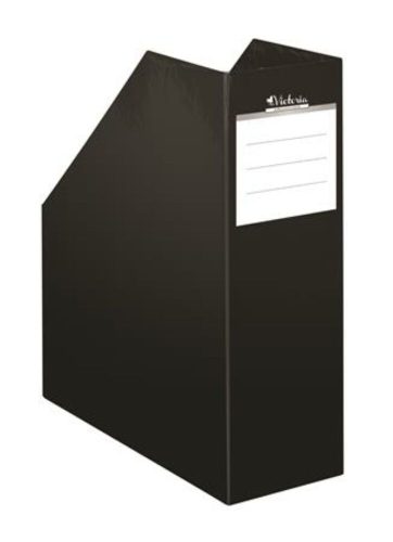 Iratpapucs, karton, 90 mm, VICTORIA OFFICE, Premium, fekete (IDVPFFK)