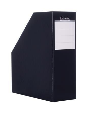 Iratpapucs, karton, 90 mm, VICTORIA OFFICE, fekete (IDVPFK)