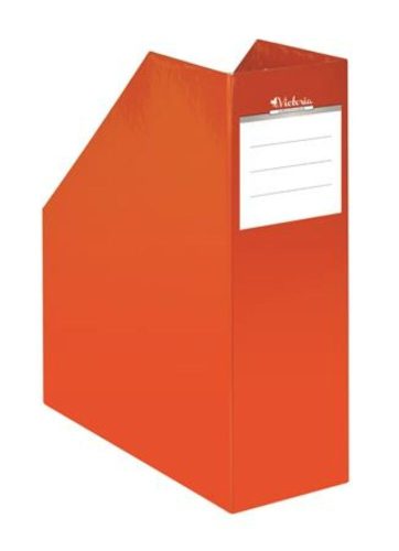 Iratpapucs, karton, 90 mm, VICTORIA OFFICE, Premium, narancs (IDVPFN)