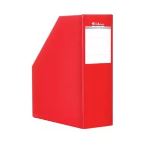 Iratpapucs, karton, 90 mm, VICTORIA OFFICE, piros (IDVPP)
