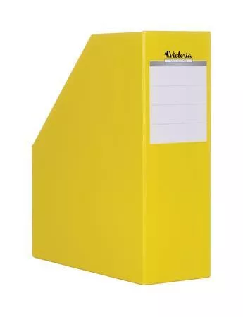 Iratpapucs, karton, 90 mm, VICTORIA OFFICE, sárga (IDVPS)