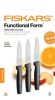 Késkészlet, általános, 11 cm, FISKARS Functional Form fekete (IF1057563)