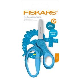   Olló, iskolai, 13 cm, FISKARS Glitter Kids, kék (IF1064073)