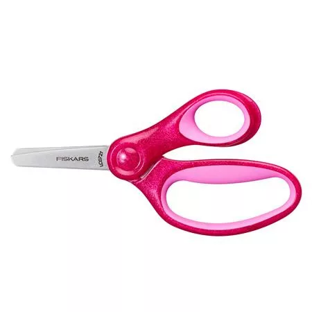 Olló, óvodai, 13 cm, FISKARS, csillámos rózsaszín (IF1064074)