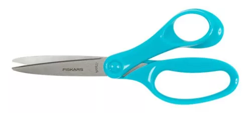 Olló, iskolai, 18 cm, FISKARS,  türkizkék (IF1067855)