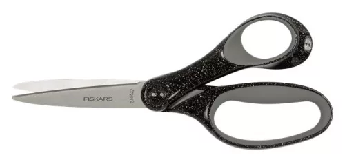 Olló, iskolai, 18 cm, FISKARS, csillámos fekete (IF1067859)