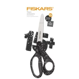 Olló, ifjúsági, 20 cm, FISKARS, foltos fekete (IF1067867)