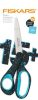 Olló, ifjúsági, 20 cm, balkezes, FISKARS, foltos pávakék (IF1067869)