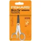 Olló, általános, tapadásmentes, 13 cm, FISKARS MicroTip Titanium, fehér (IF1070025)