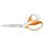 Olló, általános, 23 cm, FISKARS RazorEdge Softgrip, narancssárga-fehér (IF1070079)