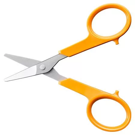 Olló, körömvágó, 10 cm, egyenes, FISKARS Classic, narancssárga (IF1075060)