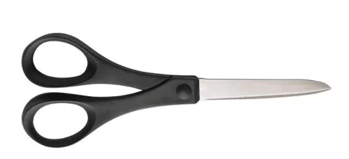 Olló, papírvágó, 18 cm, FISKARS Essential, fekete (IF23818)