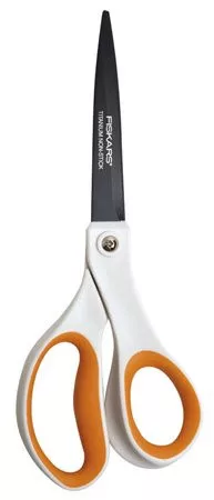 Olló, általános, tapadásmentes, 20 cm, FISKARS Non-Stick, fehér (IF5413)