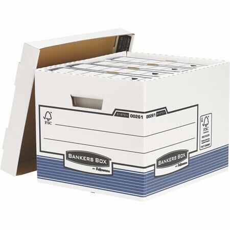 Archiválókonténer, karton, standard, BANKERS BOX® SYSTEM by FELLOWES®, kék (IFW00261)